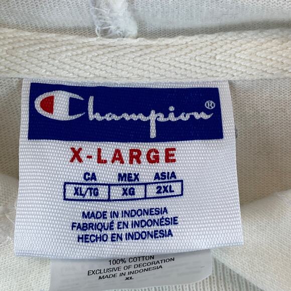 Champion Multicolor Oversized Tie-Dye Cotton Cropped Hoodie Sweatshirt Size XL - Picture 7 of 11